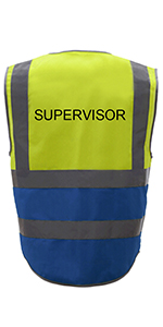 GOGO Supervisor Safety Vest, 9 Pockets High Visibility Reflective Vest