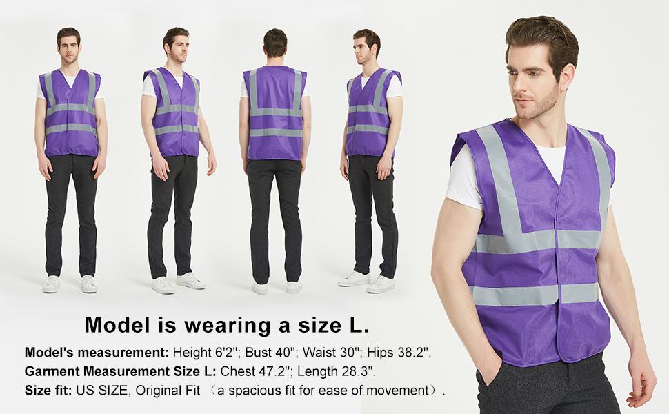 Industrial Safety Vest with Reflective Stripes, ANSI / ISEA Class 2