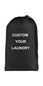 MUKA Personalized Laundry Bag Embroidered Travel Washing Beam Storage Bag Waterproof Oxford Cloth for Dirty Clothing College