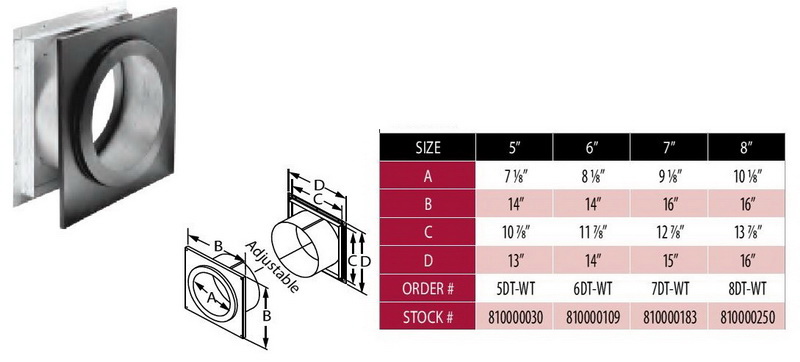 DuraVent 6DT-WT DuraTech Wall Thimble - 6