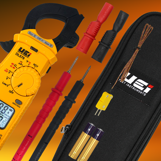 UEI 600A Dual Display TRMS-Clamp Meter DL579 Multimeter, Digital, TRMS-Clamp w/ Temp/Capacitance/Inrush