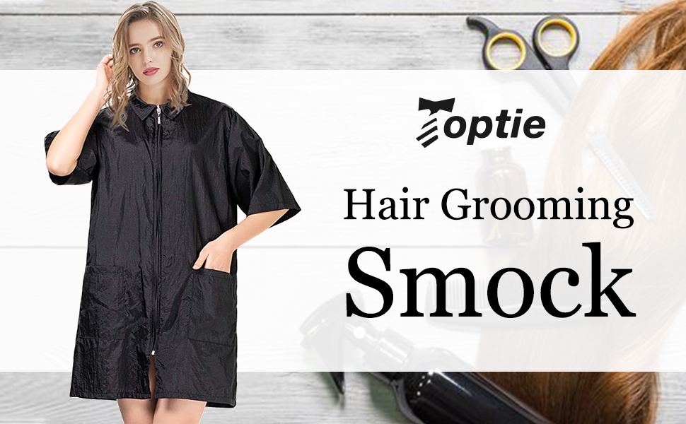 TOPTIE Hair Grooming Smock Jacket, Haircut Cape Apron Vest for Dog Groomers Nail SPA Salon