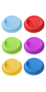 Aspire Reusable Silicone Cup Lids, Mug Cover Sealing Dust