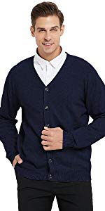 TOPTIE Mens Business Solid Color Plain Sweater Vest, Cotton Fit Casual Pullover