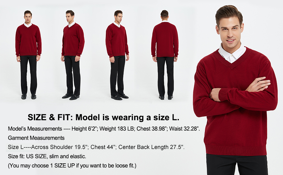 TOPTIE Mens Pullover Sweaters Casual Slim Fit Knitted Thermal Basic Designed