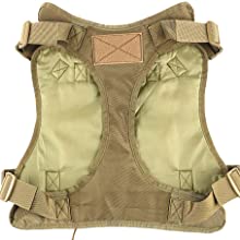 TOPTIE Tactical Dog Harness, K9 Working Dog Vest, No Pulling Adjustable Pet Harness with Front Clip and Handle for Medium Large Dogs Training Hunting
