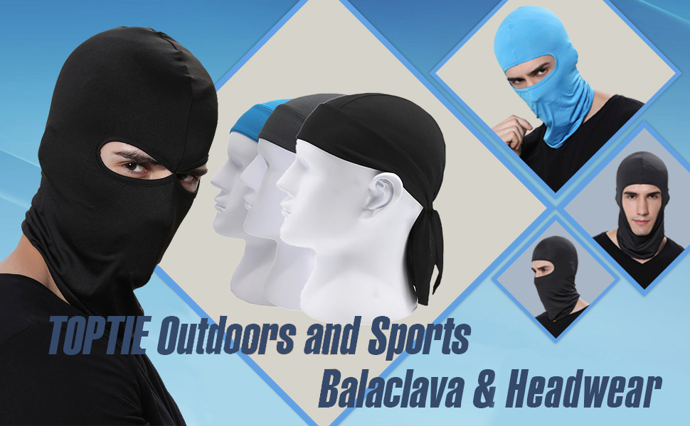 TOPTIE Ski Mask Summer Balaclava Full Face Covering Bandana Protection
