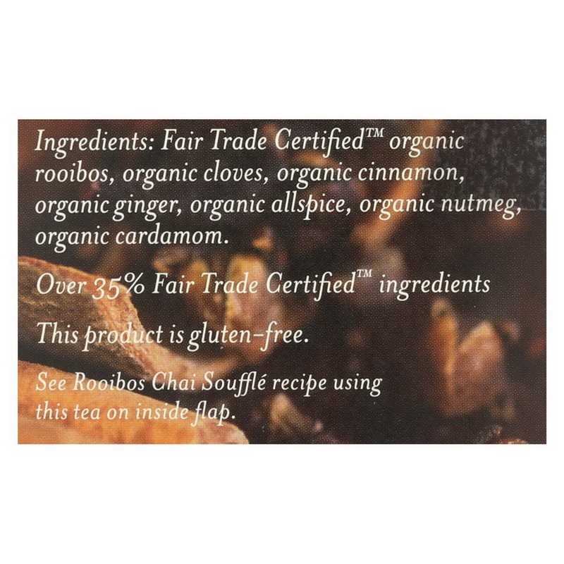Numi Tea Organic Herbal Tea - Rooibos Chai - Case of 6 - 18 Bags