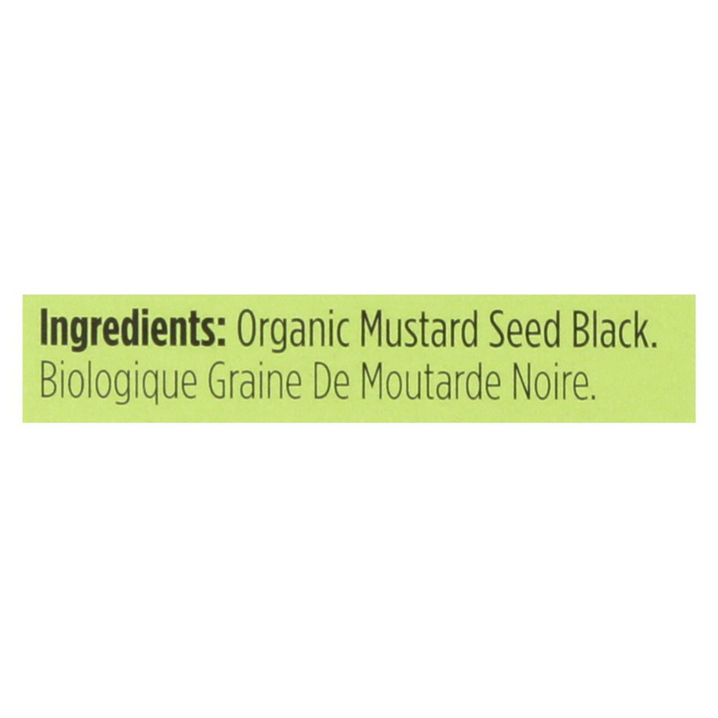 Spicely Organics - Organic Mustard Seed - Black - Case of 6 - 0.5 oz.