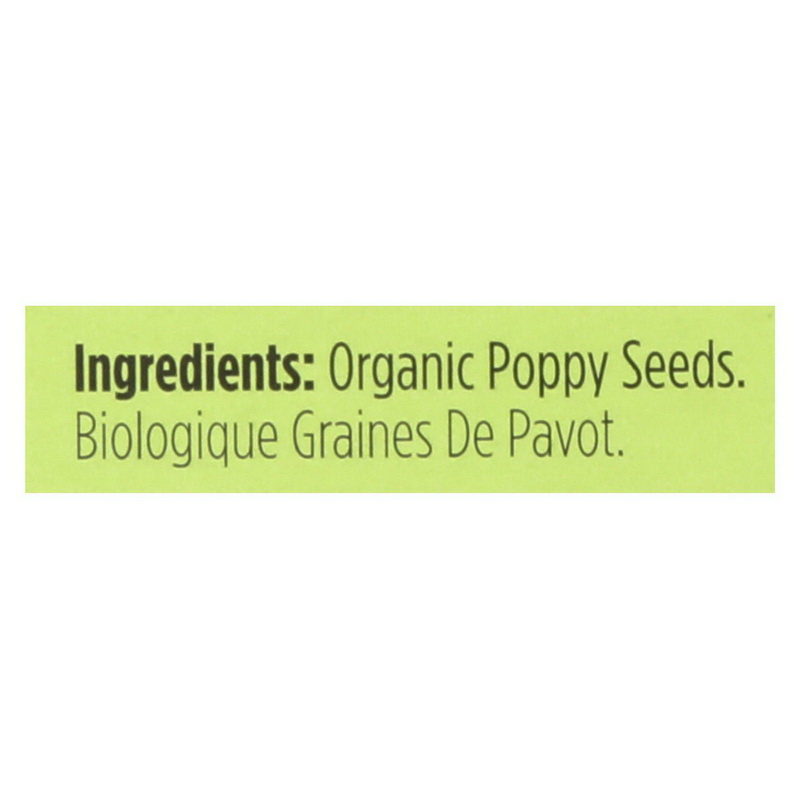 Spicely Organics - Organic Poppy Seeds - Case of 6 - 0.4 oz.