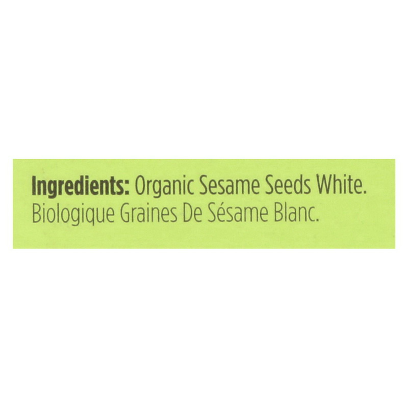 Spicely Organics - Organic Sesame Seed - White - Case of 6 - 0.45 oz.
