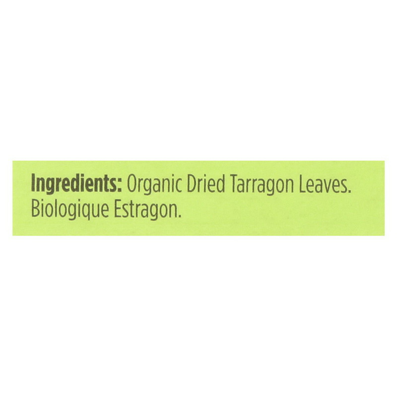 Spicely Organics - Organic Tarragon - Case of 6 - 0.1 oz.