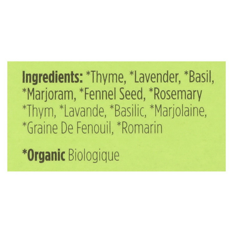 Spicely Organics - Organic Herbs De Provence Seasoning - Case of 6 - 0.1 oz.