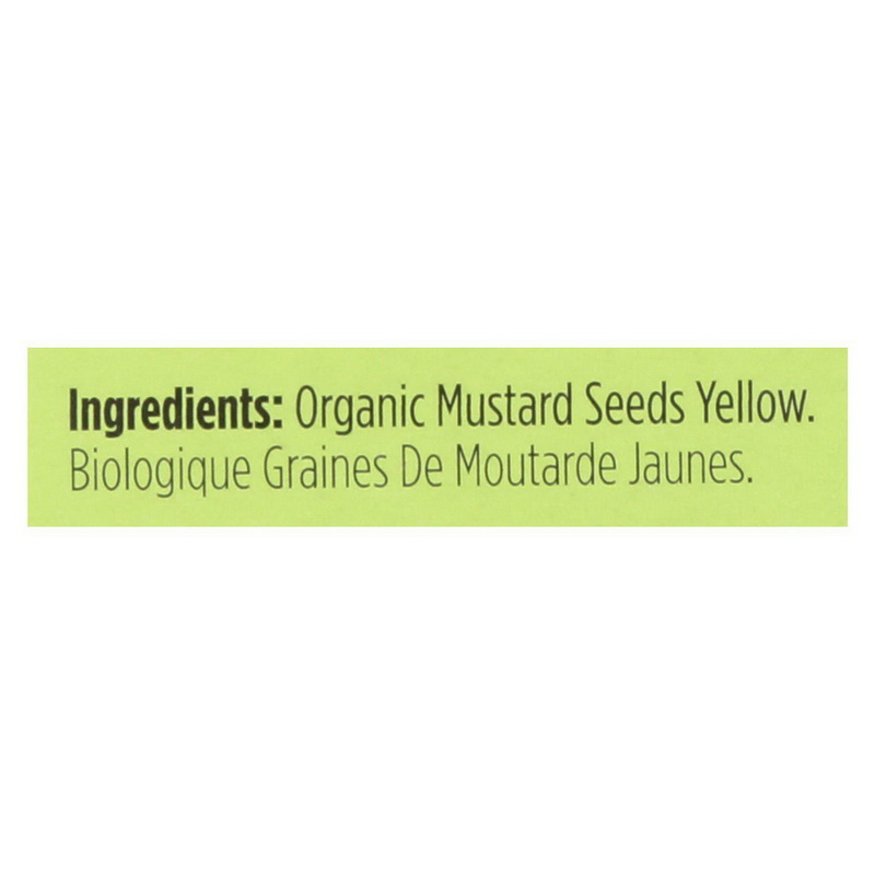 Spicely Organics - Organic Mustard Seed - Yellow - Case of 6 - 0.45 oz.