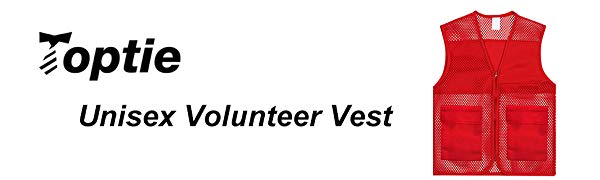 TopTie Adult Mesh Volunteer Vest Activity Team Supermarket Vest With Pocket(5 Packs)