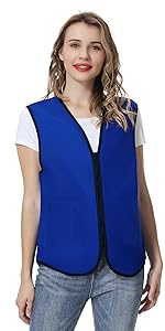 TOPTIE Supermarket Volunteer Activity Cotton Vest Outdoor Multi-pocket Waistcoat Vest For Adult