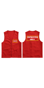 TopTie Adult Volunteer Activity Vest Supermarket Uniform Vests Clerk Workwear