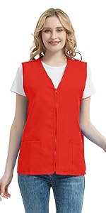TOPTIE Adult Volunteer Activity Vest Supermarket Uniform Vests Clerk Workwear