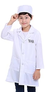 TOPTIE Kids Lab Coat For School Scientists Halloween Costume