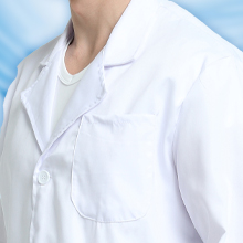 TopTie Unisex White Lab Coat Professional Doctor Long Sleeve Uniform Workwear