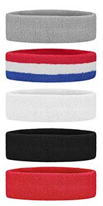 GOGO 12 Pieces Thick Wrist Sweatbands Wristband Solid Color