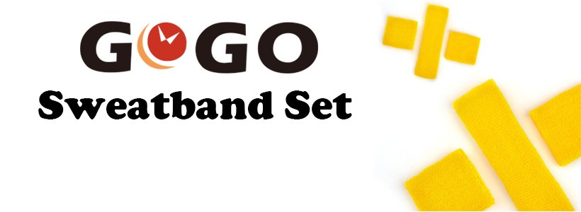 GOGO 12 Sets Sports Sweatband Sets (12 Headbands and 24 Wristbands)
