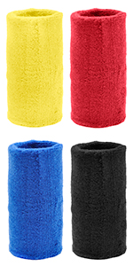 GOGO Kids Wristbands, 3" x 2-1/8" Elastic Athletic Cotton Sweatbands for Sports