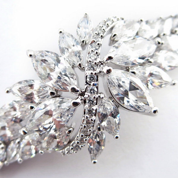 Elegance by Carbonneau B-4007-AS-Clear Antique Silver Rhodium Clear CZ Crystal Bracelet 4007