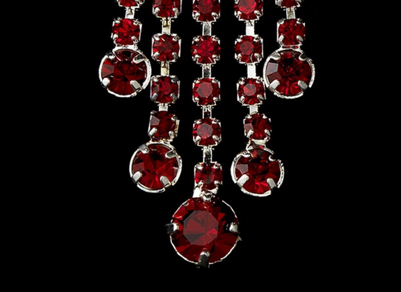 Elegance by Carbonneau E-20426-Red Earring 20426 Red
