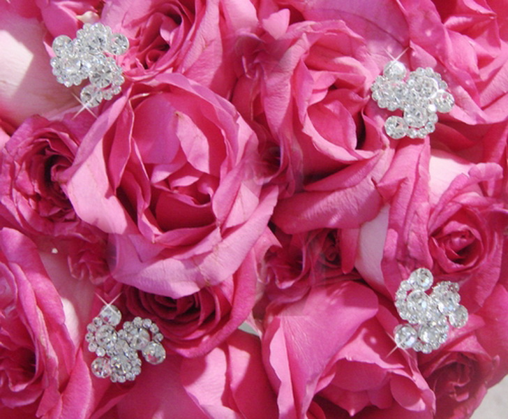 Elegance by Carbonneau BQ-Swirls-Clear Crystal Swirls Bouquet Jewelry Dazzling