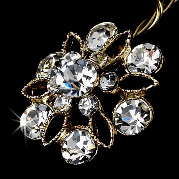 Elegance by Carbonneau BQ-211-gold Gold Crystal Bouquet Jewelry BQ 211