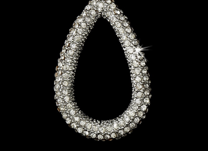 Elegance by Carbonneau E-8244-Silver-Clear Earring 8244 Silver Clear