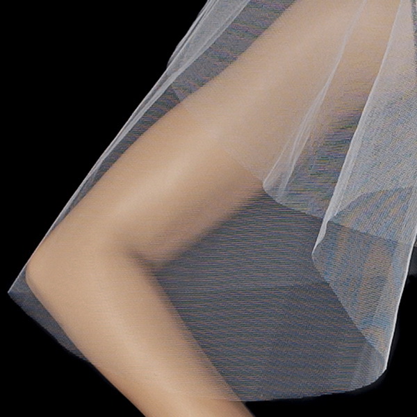 Elegance by Carbonneau VC-S Bridal Wedding Double Layer Shoulder Length Cut Edge Veil VC S