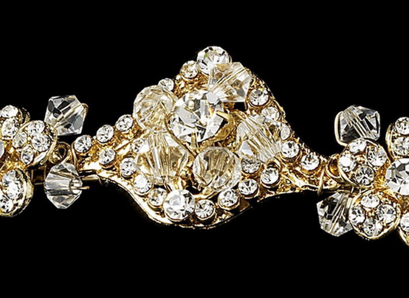 Elegance by Carbonneau HP-8146-G Vintage Bridal Headpiece HP 8146 Gold or Silver