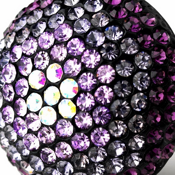 Elegance by Carbonneau Ring-951-Purple Purple Mix Pave Ball Ring 951