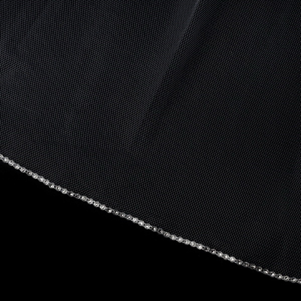 Elegance by Carbonneau Veil-SW1E-Ivory VSW 1E Ivory- Swarovski Rhinestone Edge Veil, Single Layer Elbow Length Veil (30")
