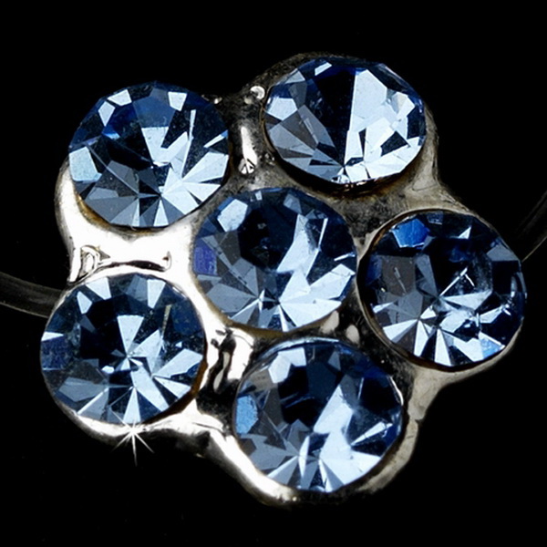 Elegance by Carbonneau Flower-Toe-Ring-2-LTBL Silver-Light Blue Rhinestone Flower Toe Ring 2