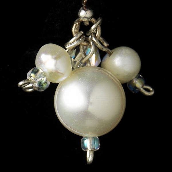 Elegance by Carbonneau E-8255 Shimmering White Freshwater Pearl Earrings 8255