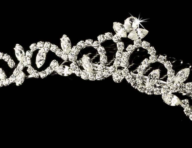 Elegance by Carbonneau Comb-2576 Swarovski Crystal Bridal Comb 2576
