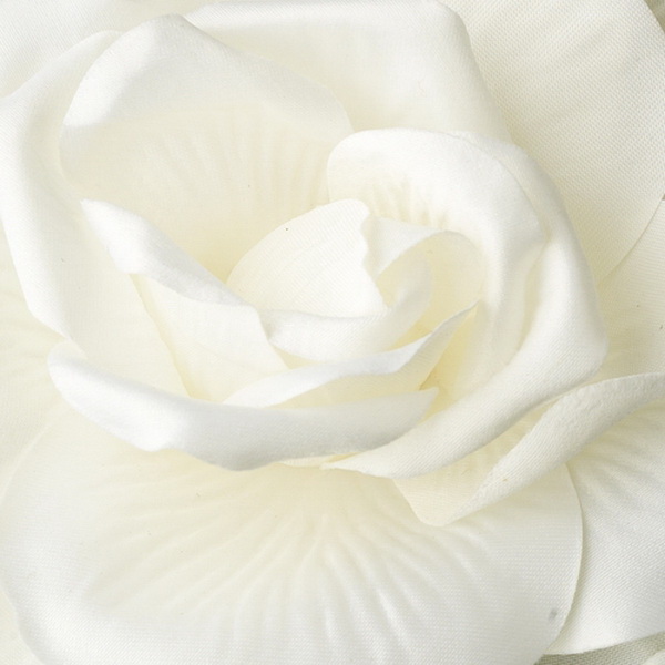 Elegance by Carbonneau Clip-428-Ivory 5" Elegant Bridal Ivory Flower Hair Clip 428