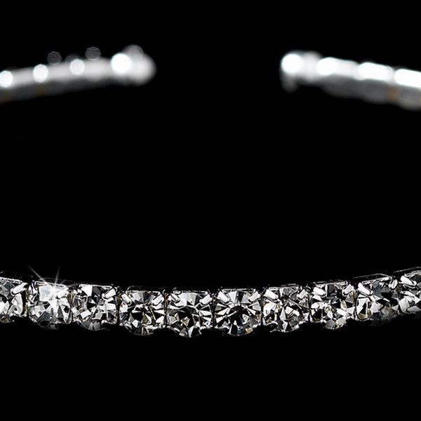 Elegance by Carbonneau B-398-Silver-Clear Bracelet 398 Silver Clear