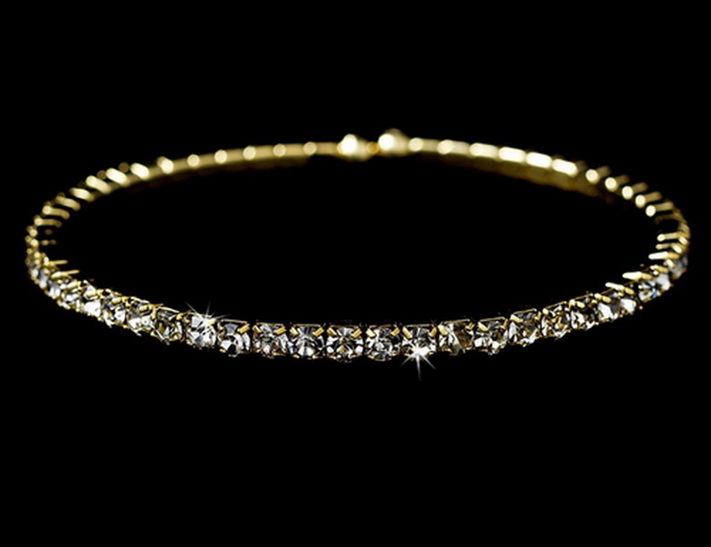 Elegance by Carbonneau B-398-Gold-Clear Bracelet 398-Gold Clear