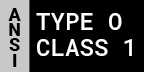 ANSI Type 0 Class 1 (BLACK)