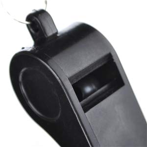 GOGO 10 Pcs Plastic Sports Whistle With Breakaway Lanyard Coach Whistles