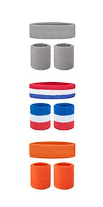 GOGO Sports Sweatband Set (1 Headband and 2 Wristbands)
