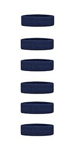 GOGO Thick Solid Color Headbands, 6 Pieces Assorted Colors