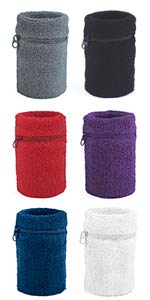 GOGO 6PCS Terry Cloth Wrist Wallets Thick Sweatband Set