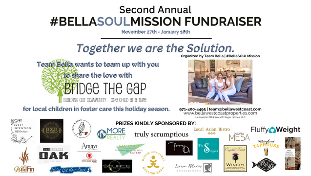 #BellaSOULMission Fundraiser for Bridge the Gap
