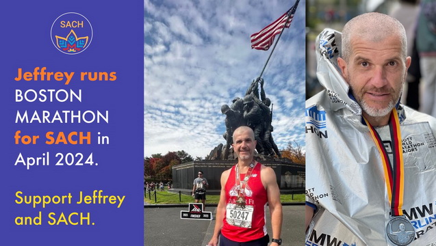 Jeffrey runs the 128th Boston Marathon for SACH!