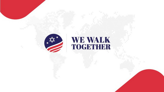 Support We walk together. For the USA and Israel.
